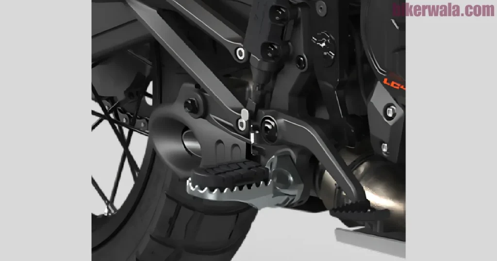 footpegs of 2025 KTM 390 Adventure